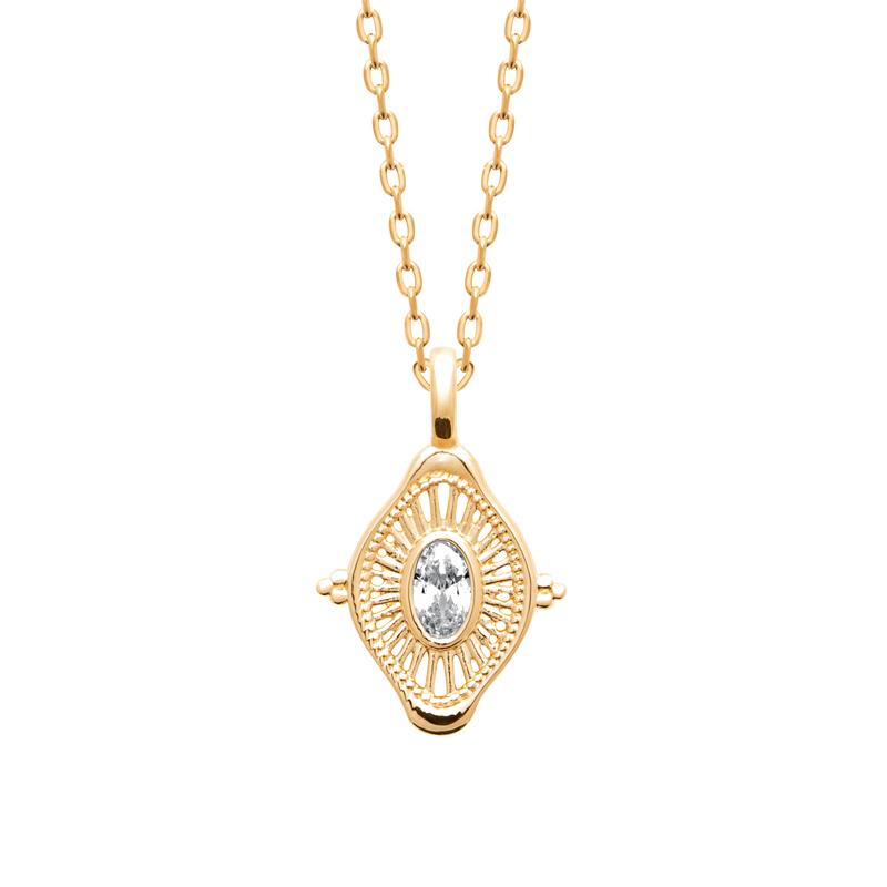 Coque de Nacre Collier plaqué or 974431