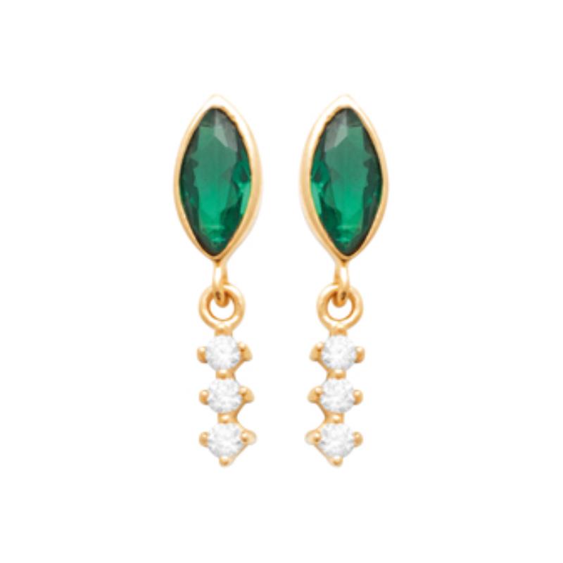 Coque de Nacre Puces d'oreilles plaqué or 23037750