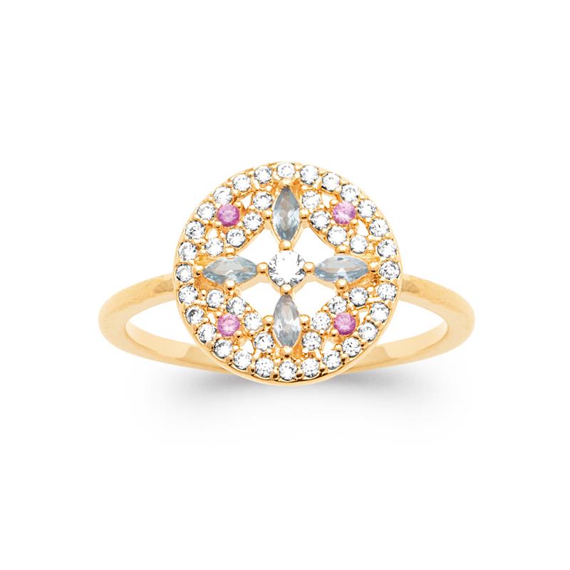 Coque de Nacre Bague plaqué or 20021005