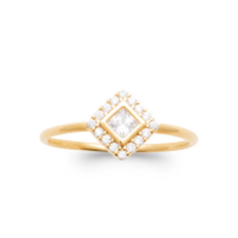 Coque de Nacre Bague solitaire plaqué or 2972810