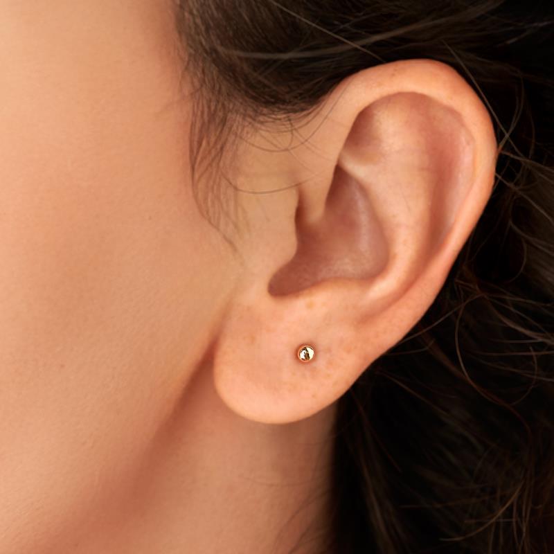 Coque de Nacre Puces d'oreilles plaqué or 2549900