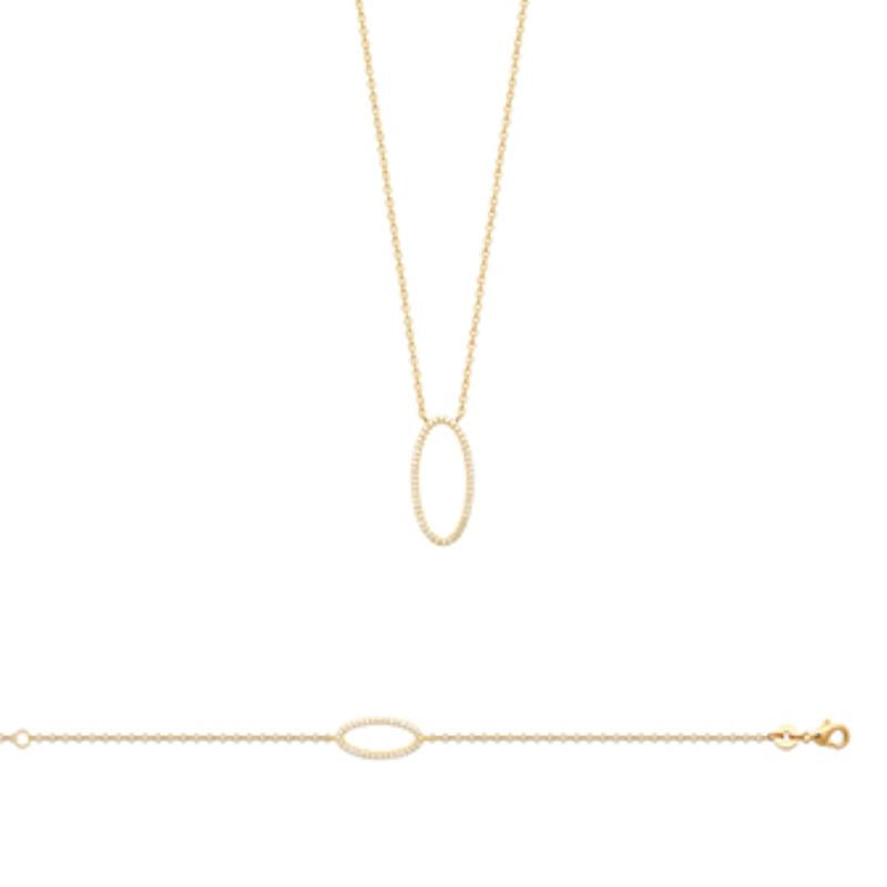 Coque de Nacre Collier plaqué or 973448