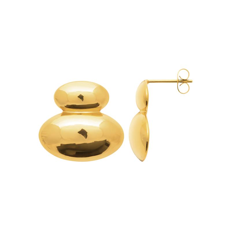 Coque de Nacre Boucles d'oreilles acier doré 3116909