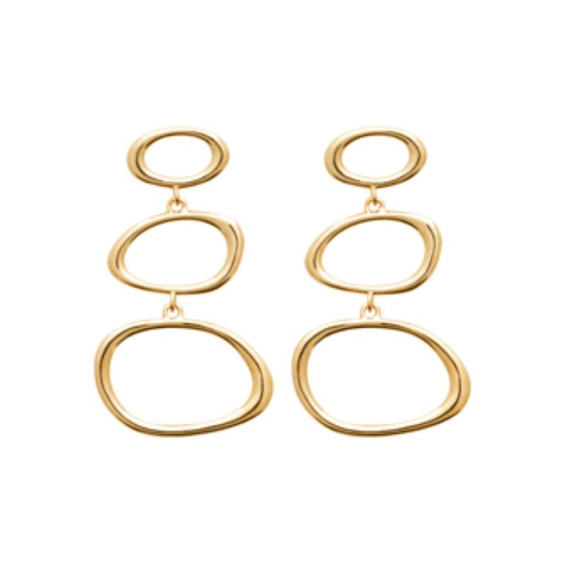 Coque de Nacre Boucles d'oreilles pendantes plaqué or 23050100