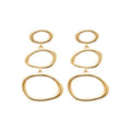 Coque de Nacre Boucles d'oreilles pendantes plaqué or 23050100