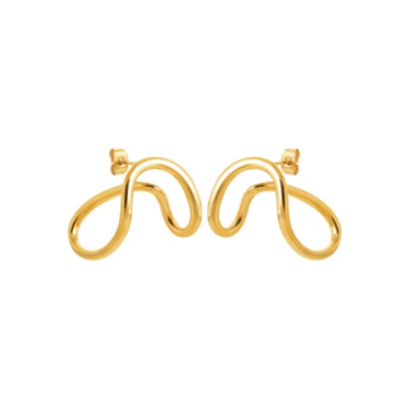Coque de Nacre Boucles d'oreilles acier doré 3115409