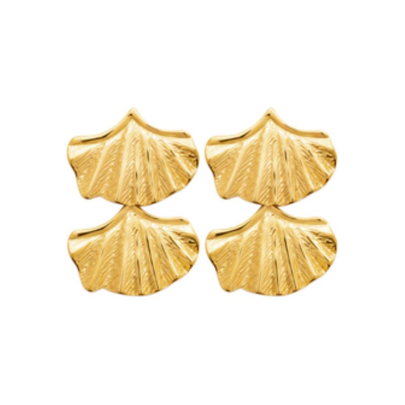 Coque de Nacre Boucles d'oreilles pendantes acier doré 3124609