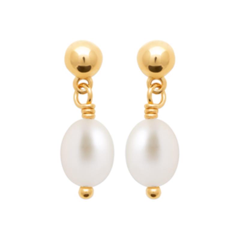 Coque de Nacre Boucles d'oreilles plaqué or 230655014