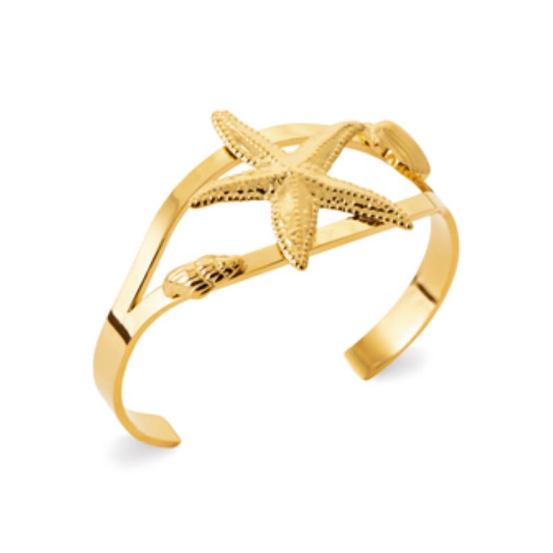 Coque de Nacre Bracelet jonc acier doré 312280