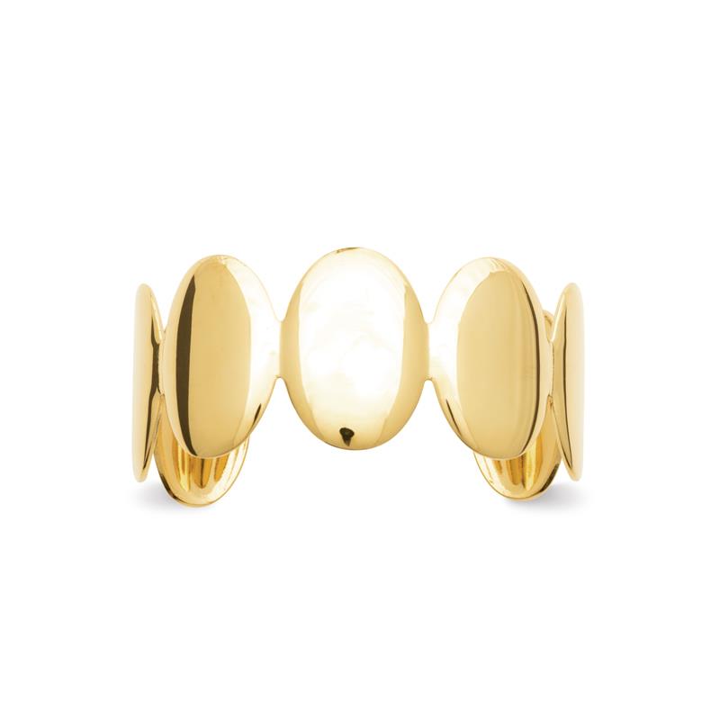 Coque de Nacre Bracelet jonc acier doré 312230