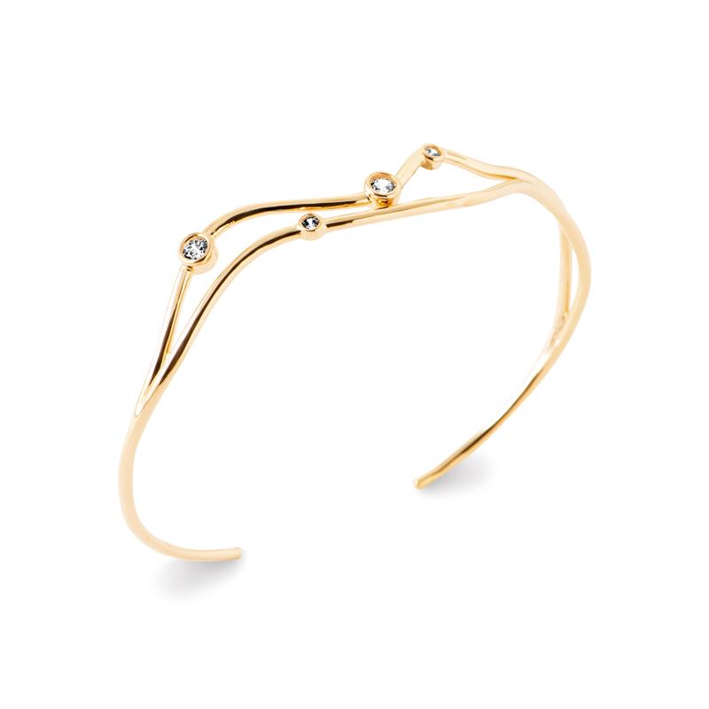 Coque de Nacre Bracelet jonc plaqué or 974377
