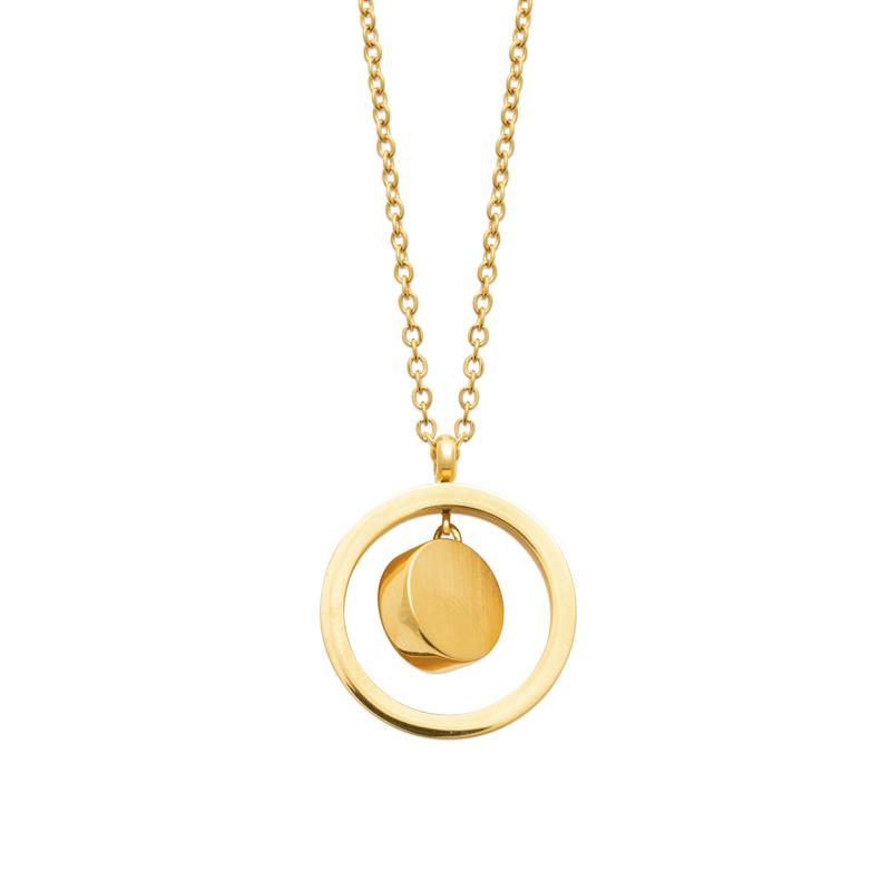 Coque de Nacre Collier acier doré 312333