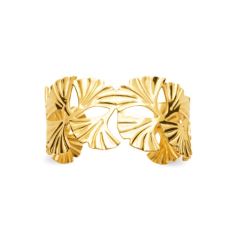 Coque de Nacre Bracelet jonc acier doré 312227