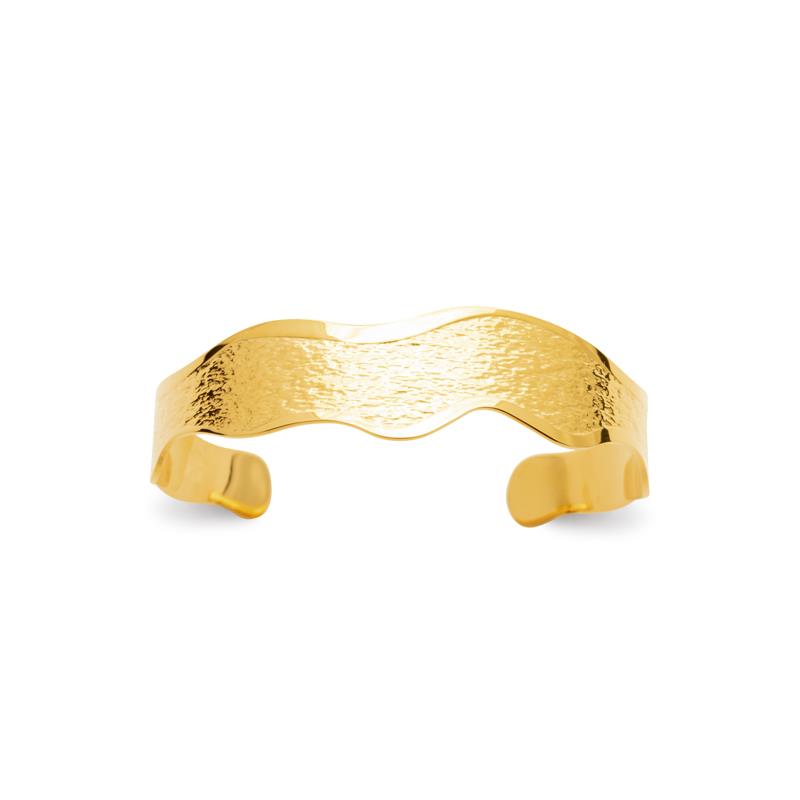 Coque de Nacre Bracelet jonc acier doré 312256