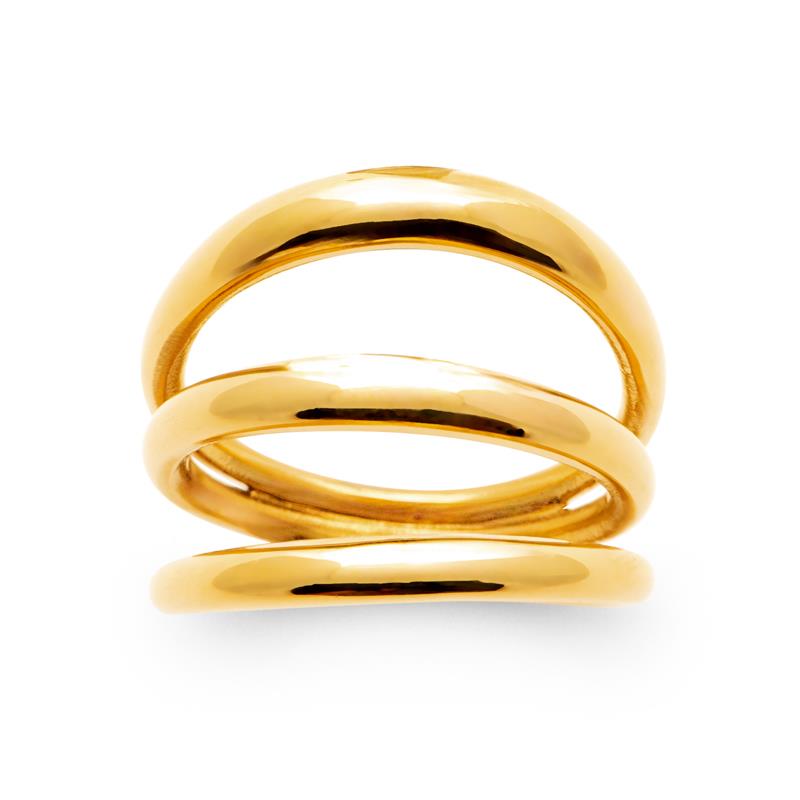 Izee Bague acier doré 3417509