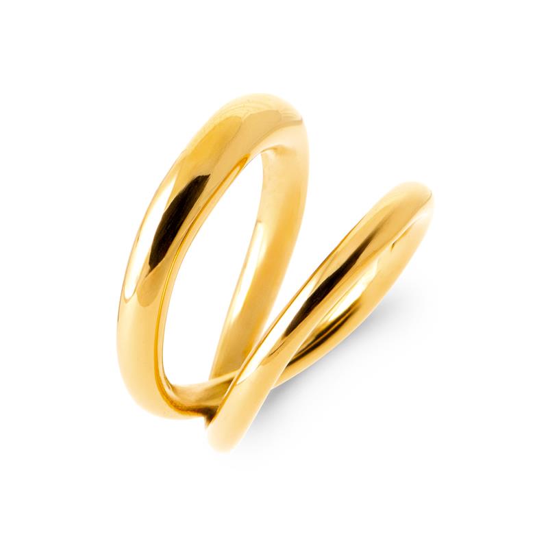 Izee Bague acier doré 3416809