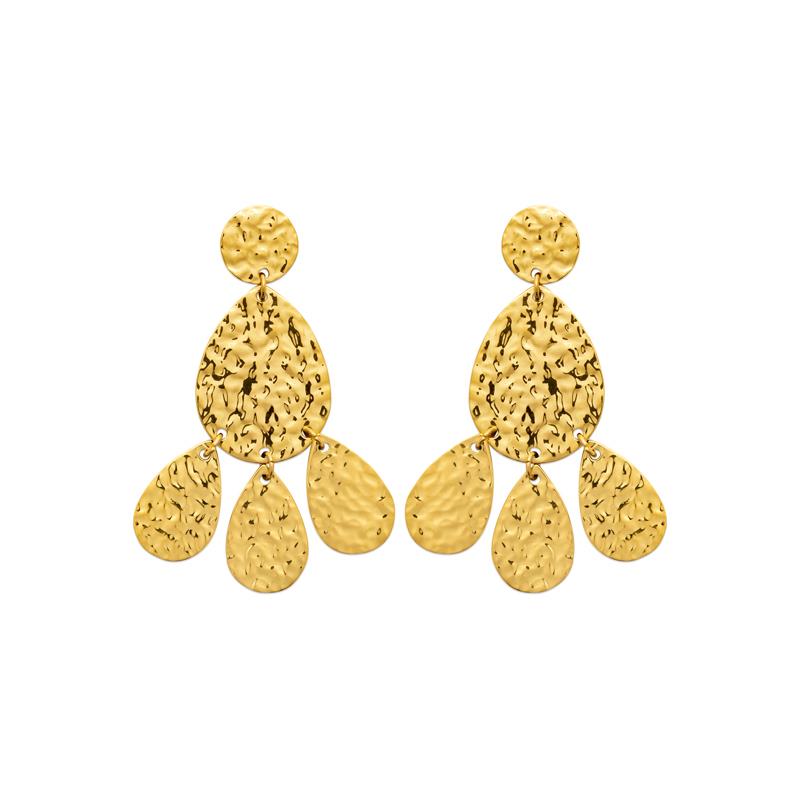 Izee Boucles d'oreilles pendantes acier doré 3133909