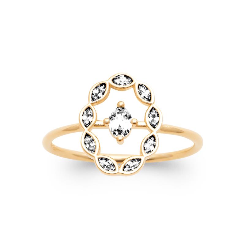 Coque de Nacre Bague plaqué or 20016410
