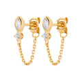 Coque de Nacre Boucles d'oreilles pendantes plaqué or 23058110