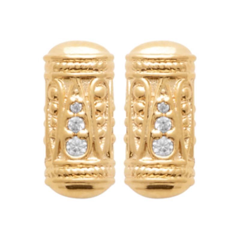Coque de Nacre Puces d'oreilles plaqué or 23028510