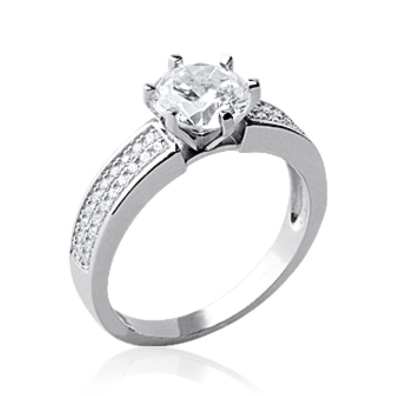 Coque de Nacre Bague solitaire argent 1211010