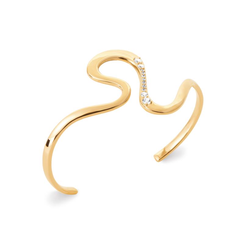 Coque de Nacre Bracelet jonc plaqué or 974224