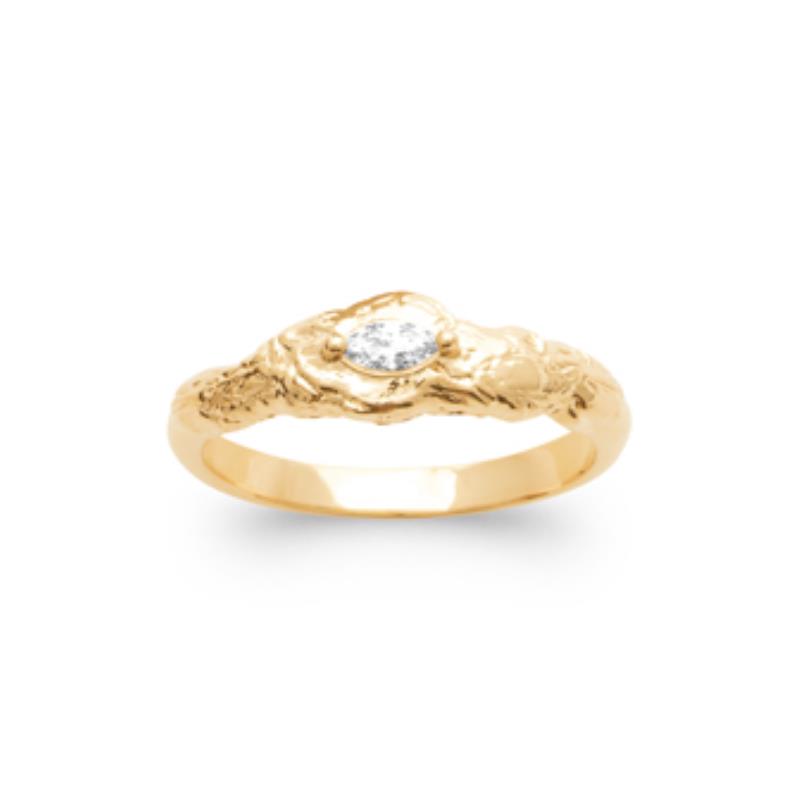 Coque de Nacre Bague plaqué or 20000910