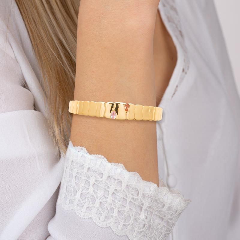 Coque de Nacre Bracelet jonc plaqué or 974487