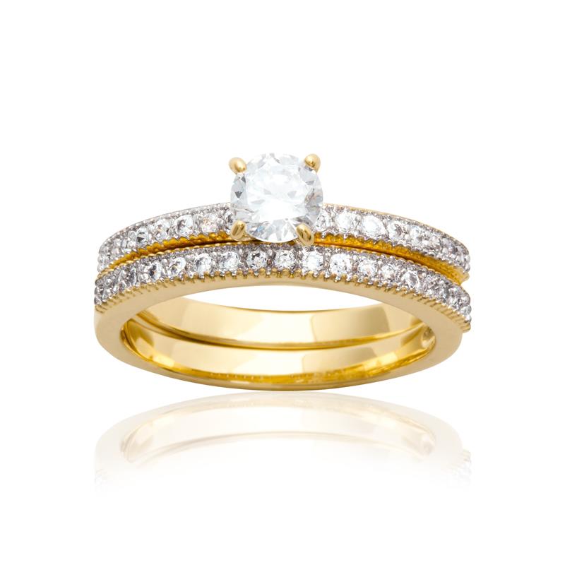 Coque de Nacre Bague solitaire plaqué or 2207011