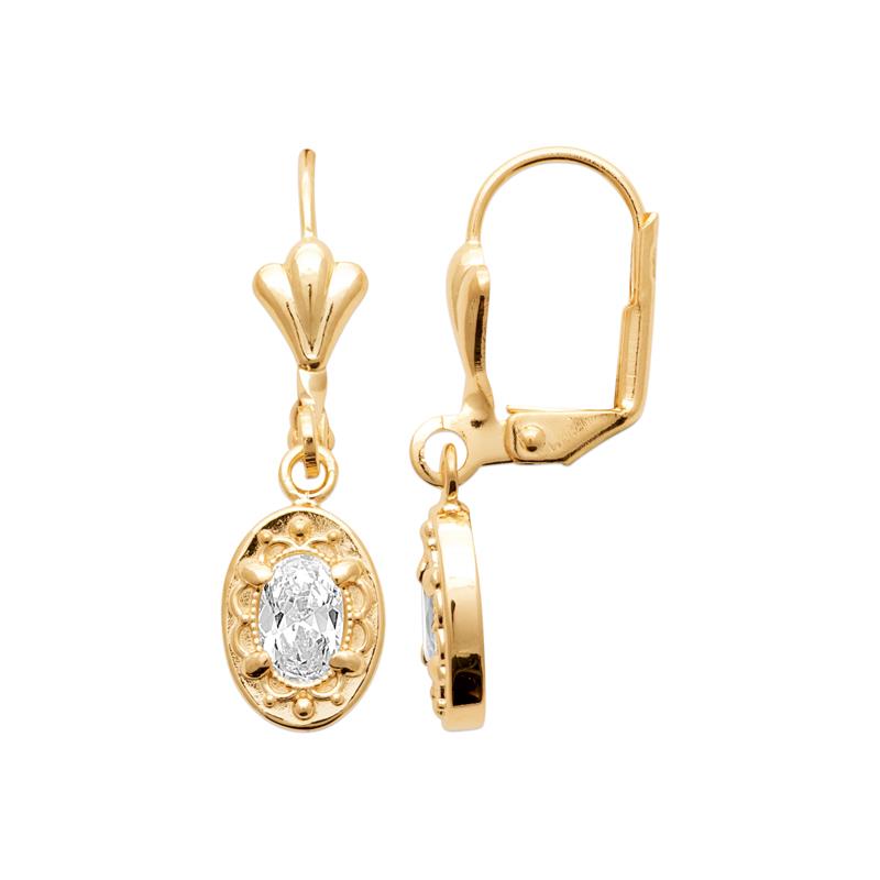 Coque de Nacre Boucles d'oreilles plaqué or 23084710
