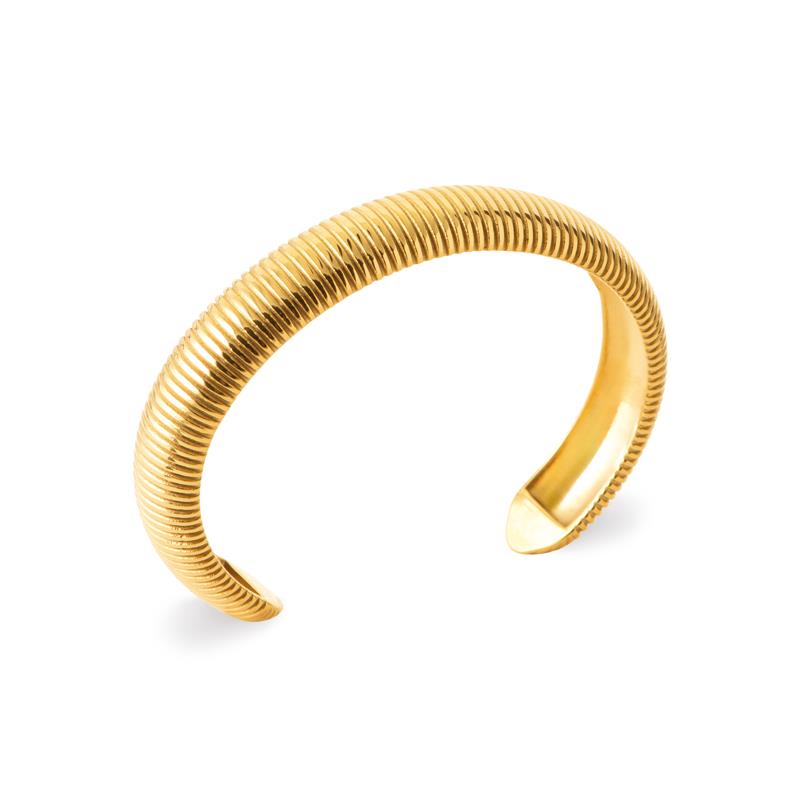 Coque de Nacre Bracelet jonc acier doré 312395