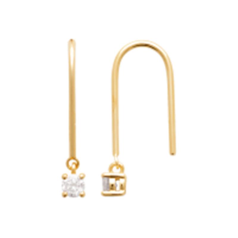 Coque de Nacre Boucles d'oreilles pendantes plaqué or 23034110