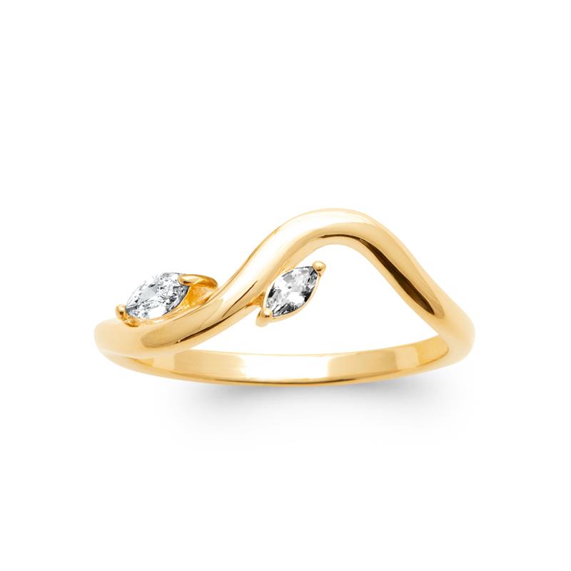 Coque de Nacre Bague plaqué or 20011810