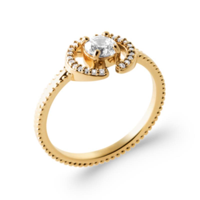 Coque de Nacre Bague solitaire plaqué or 2950510