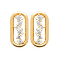 Coque de Nacre Puces d'oreilles plaqué or 23029910