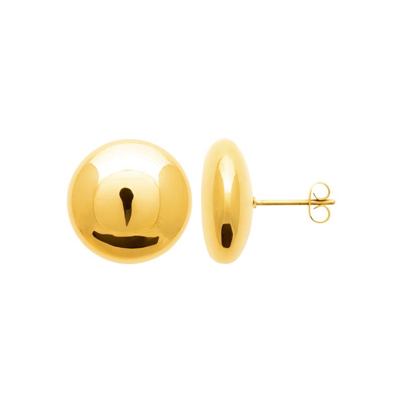 Coque de Nacre Puces d'oreilles acier doré 3122409