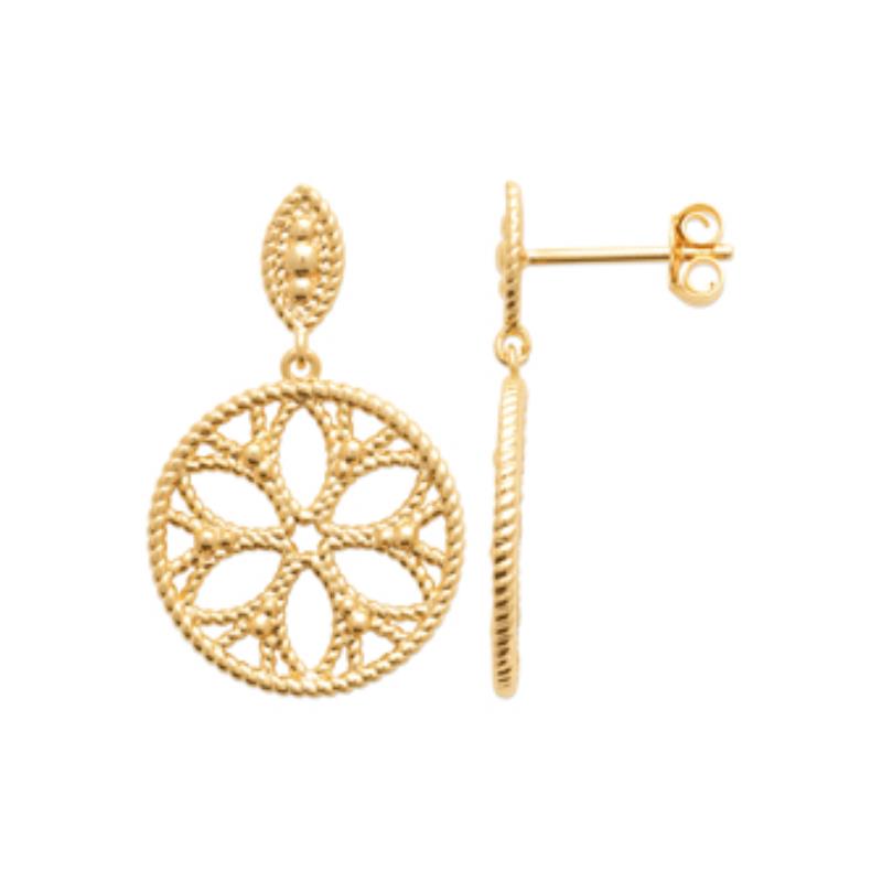Coque de Nacre Boucles d'oreilles pendantes plaqué or 23066000