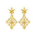 Coque de Nacre Boucles d'oreilles pendantes acier doré 3135009