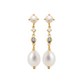Coque de Nacre Boucles d'oreilles plaqué or 230310014