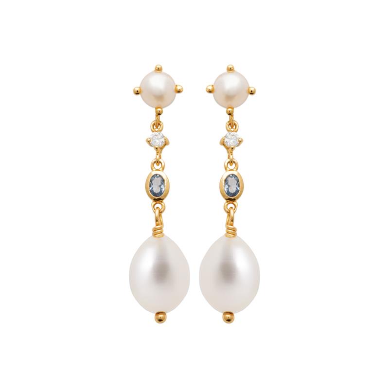 Coque de Nacre Boucles d'oreilles plaqué or 230310014