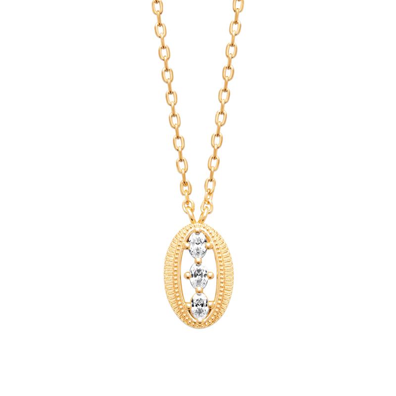 Coque de Nacre Collier plaqué or 974436