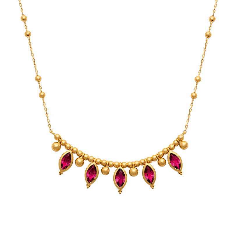 Coque de Nacre Collier plaqué or 973610