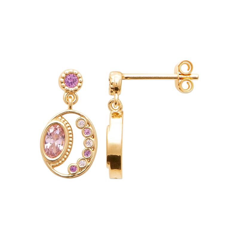 Coque de Nacre Boucles d'oreilles pendantes plaqué or 23085680