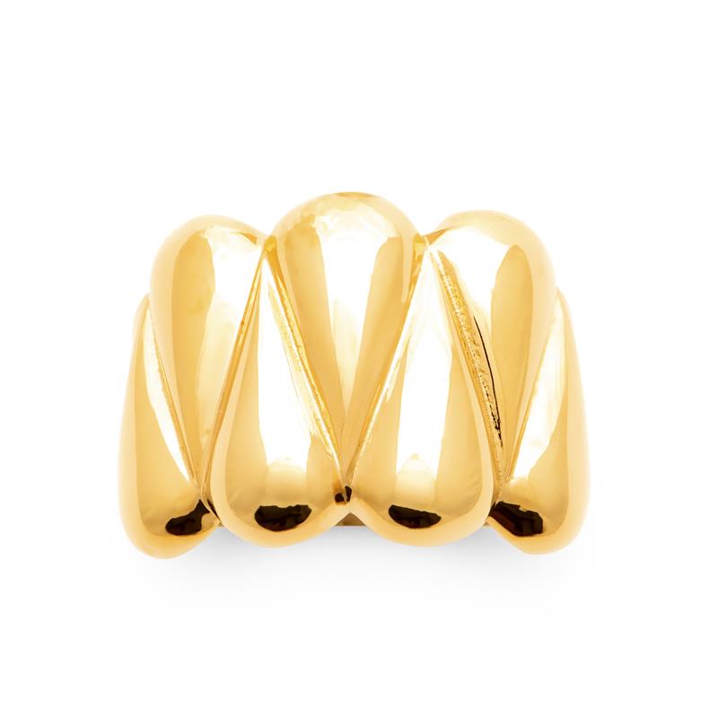 Izee Bague acier doré 3417609