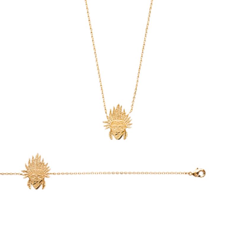 Coque de Nacre Collier plaqué or 921404