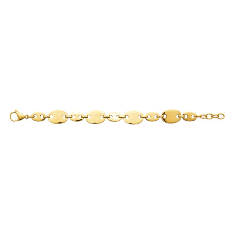 Coque de Nacre Bracelet acier doré 312347