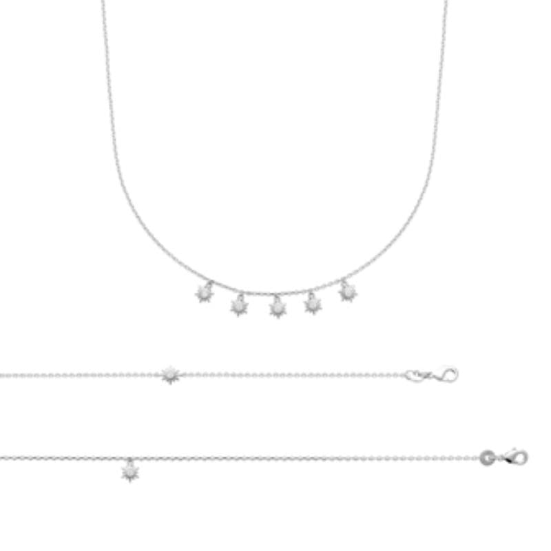 Coque de Nacre Collier argent 873549