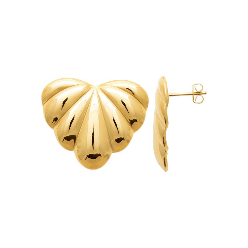Coque de Nacre Boucles d'oreilles acier doré 3129209