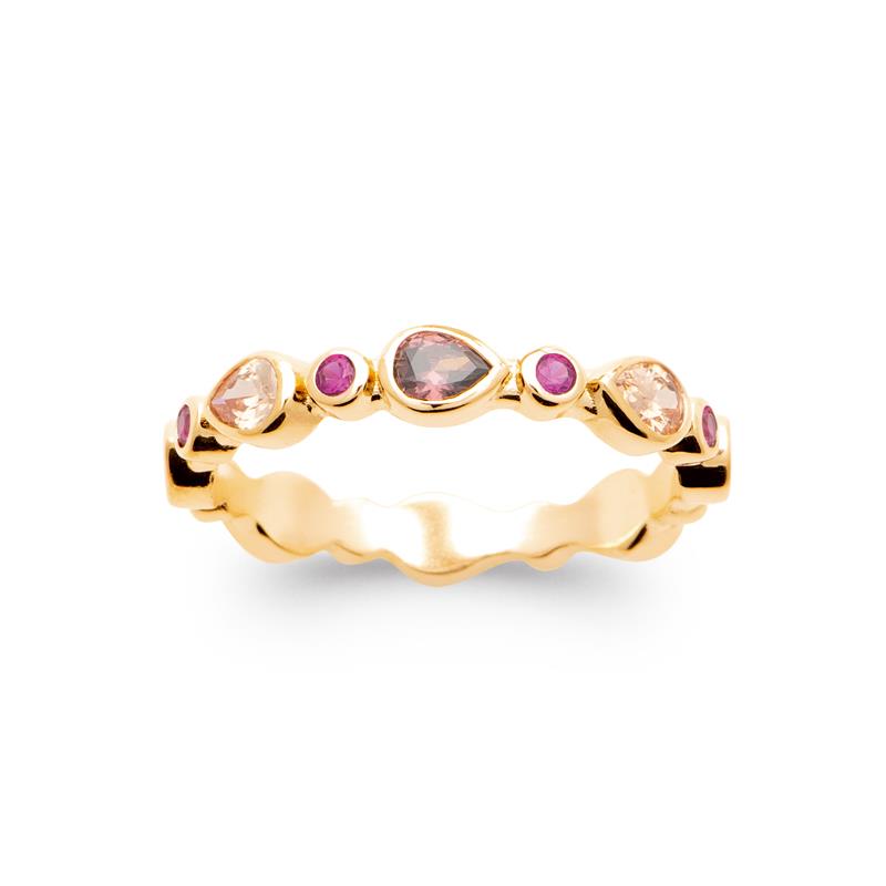 Coque de Nacre Bague plaqué or 20020405