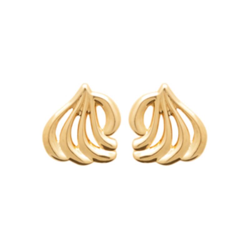 Coque de Nacre Puces d'oreilles plaqué or 23058700